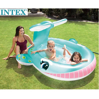 Kids playing in Intex Whale Spray Pool