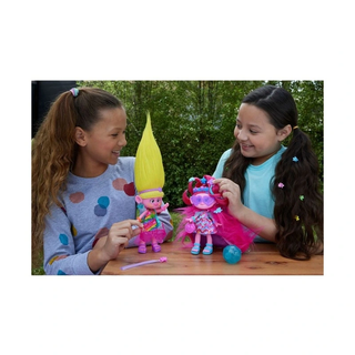 Kids playing with Trolls Premium Fashion Doll