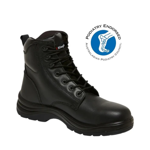 King Gee Cook Lace Up Leather Safety Work Boots Inner View