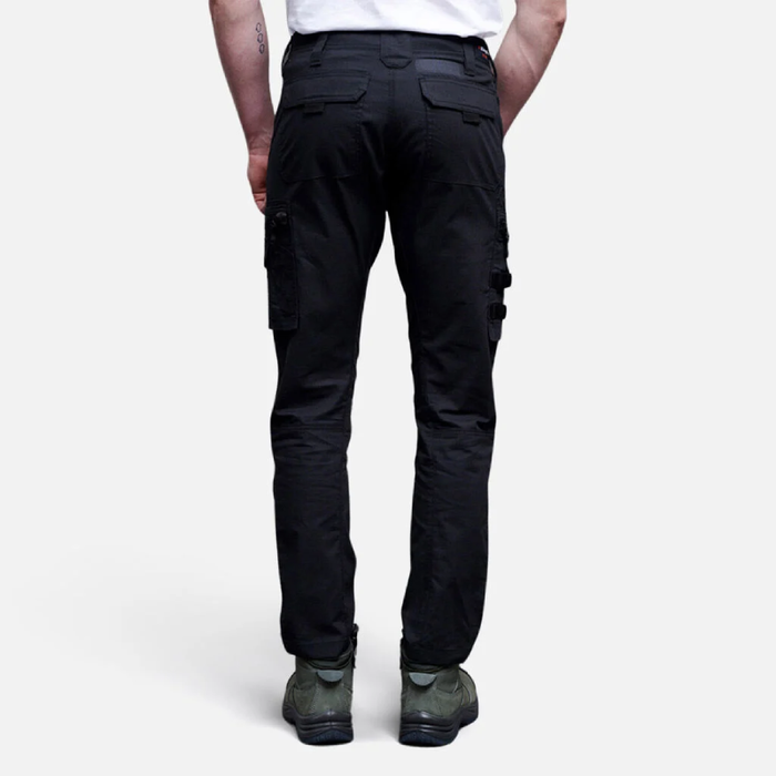 King Gee N Force Performance Work Pants In Black Back Profile