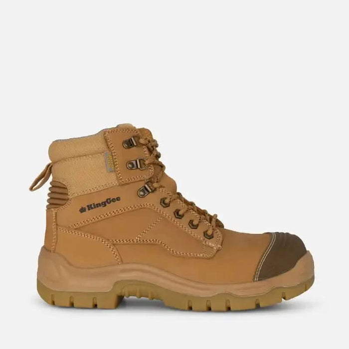 King Gee Phoenix Zip/Lace Composite Safety Work Boots outter side