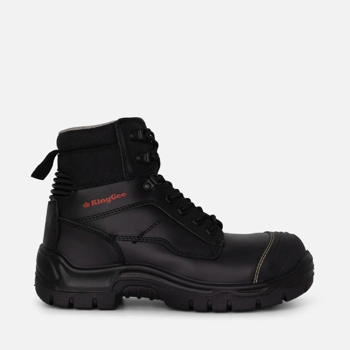 King Gee Phoenix Zip/Lace Safety Work Boots With Scuff Cap Outer View
