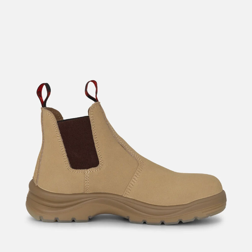 King Gee Steel Cap Flinders Suede Safety Toe Work Boots Sand