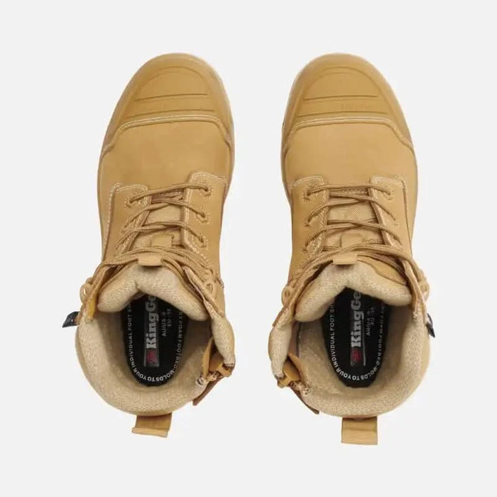 King Gee Women's ONYX 6Z Puncture-Resistant Work Boot Wheat Outer Look