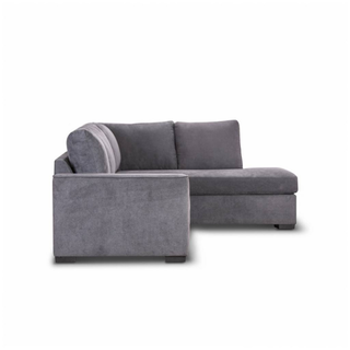 Kristie Dark Grey 3 Seater with Chaise Lounge & Sofa Bed Combo Side Profile