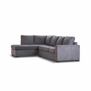 Kristie Dark Grey Elegance Left Hand Chaise Sofa Bed Side Profile