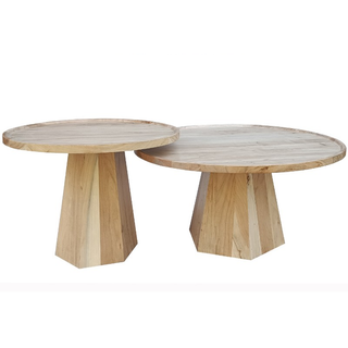 Lane Coffee Table Set Of 2 - Natural Close Up Look