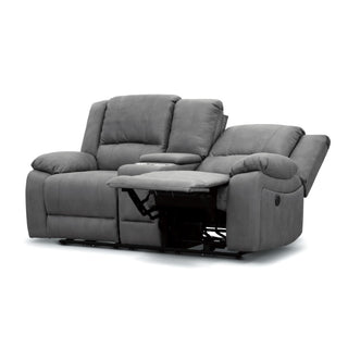 Latte Luxe Leisure Hub Captain Console 2 Seater Sofa with one side open