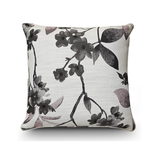 Light and Dark Grey Fabricated with Soft Pink Canvas Cushion 50 x 50 cm