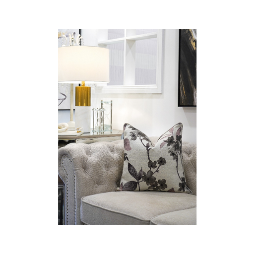 Light and Dark Grey Fabricated with Soft Pink Canvas Cushion