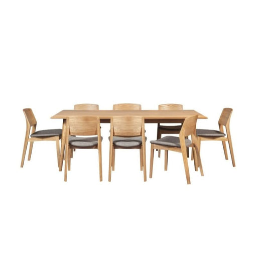 Lipwood Majestic 9-Piece Oak Dining Ensemble