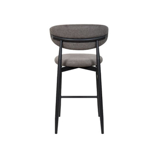 Louis Bar Chair Black Grey Back Profile