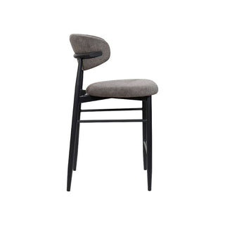 Louis Bar Chair Black Grey Side Profile