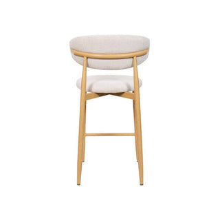 Louis Bar Chair Oak Beige Back Profile