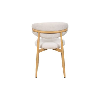 Louis Dining Chair Oak Beige Back Profile
