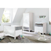 Love N Care Brooklyn Wall Shelf White in Room with White Set