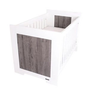 Love N Care Lucca Cot White & Ash Side Look