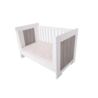 Love N Care Lucca Cot White & Ash Toddler Bed