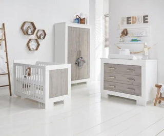 Love N Care Lucca Single Bed Kit White & Ash In Room