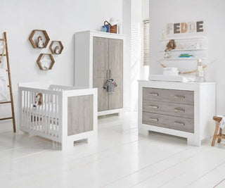 Love N Care Lucca Wardrobe White & Ash in Room Setting