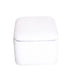Love N Care Lush Glider White square ottoman footstool with cushioned top