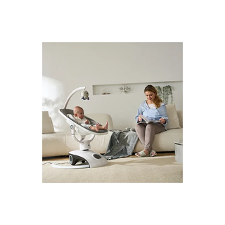 Love N Care Move N Swing In Grey with baby
