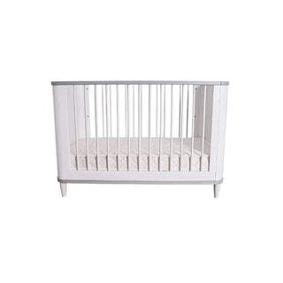 Love N Care Noor Cot White With Chic Grey Border Close Up Look
