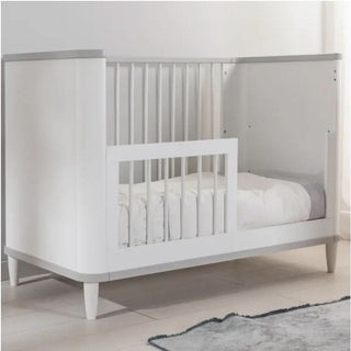 Love N Care Noor Cot White With Chic Grey Border Toddler Bed