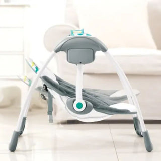 Love N Care Portable Swing In Green Side Profile