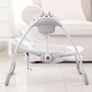 Love N Care Portable Swing In Purple Side Profile