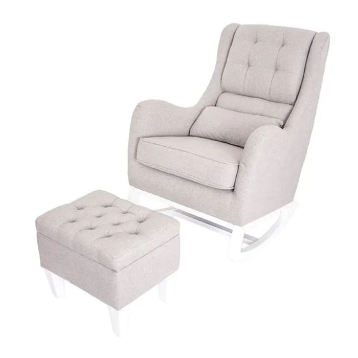 Love N Care Vesta Rocking Chair and ottoman in Grey
