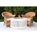 Lumina Mosaic: Round White Mango Wood Coffee Table