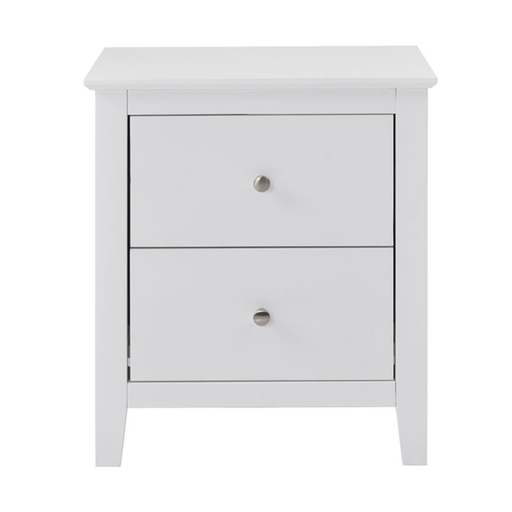 Lunar Double Drawer Bedside Table