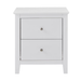 Lunar Double Drawer Bedside Table