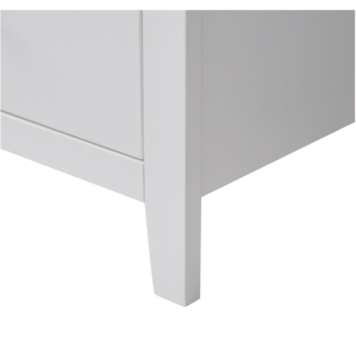 Lunar Double Drawer Bedside Table Bottom View