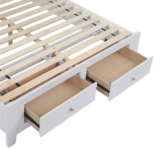 Lunar Queen Bed with Two Drawers Close-up
