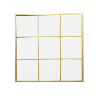 Lux Square Gold Divided Modern Mirror - Shopica Pty Ltd
