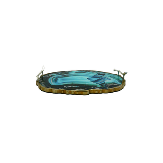 Luxe Dark Marble Decorative Tray
