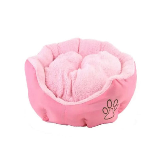 Luxurious Reversible Pretty Pink Round Soft Pet Bed
