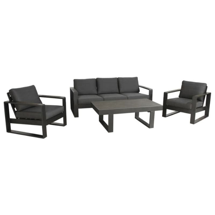 Maderia Haven Charcoal 4 Piece Outdoor Lounge Set