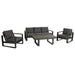 Maderia Haven Charcoal 4 Piece Outdoor Lounge Set