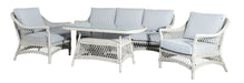 Madrid Elegance Outdoor 4 Piece Oasis Set Light Grey Wicker