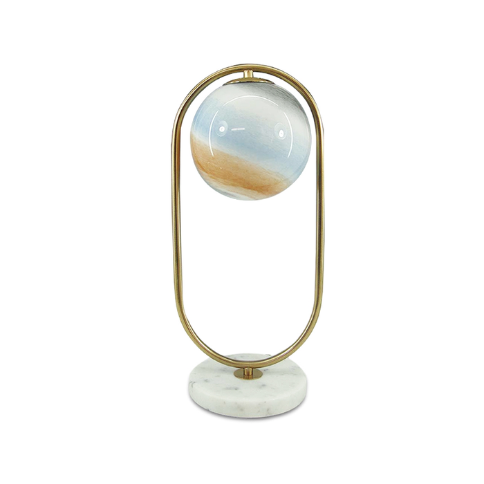  A Modern Marble Masterpiece Sphere Shaped Table Lamp