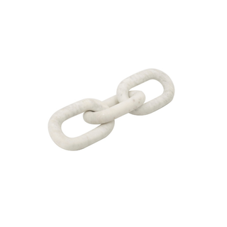 Marble Chain Sculpture White