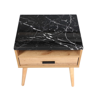 Marcello Single Drawer Bedside Table Oak Top View