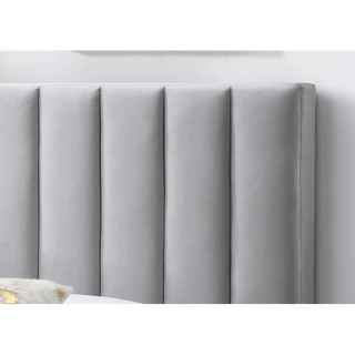 Marcus Light Grey Queen Bed Close-up