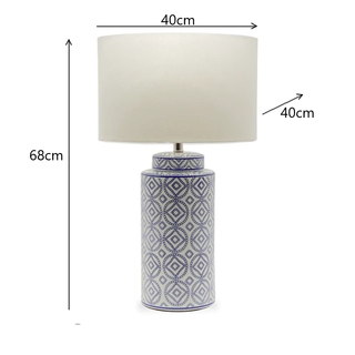 Mariana Porcelain Table Lamp Bedroom Living Room Light Stand - Shopica