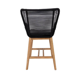 Marrakesh Black Rope Outdoor Bar Chair Back Profile