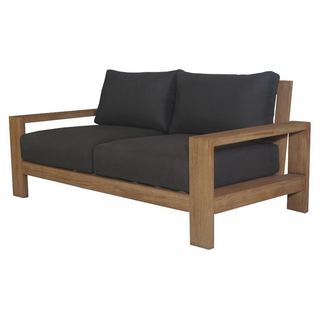  Marrakesh Charcoal Outdoor 2 Seater Sofa Side Profile