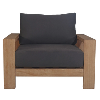 Marrakesh Charcoal Outdoor Armchair Front Profile